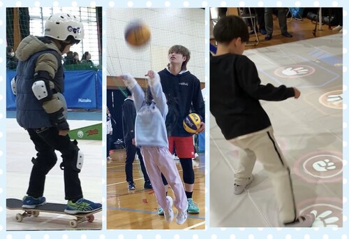 写真：スポーツ体験コーナー