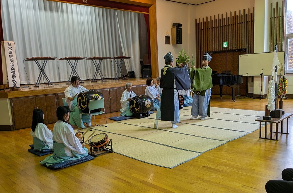 写真：神楽伝承教室の成果発表