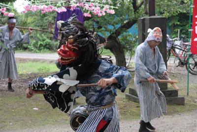 写真：吉羽天神社の獅子舞2