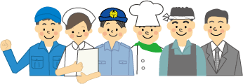 イラスト：仕事も頑張る
