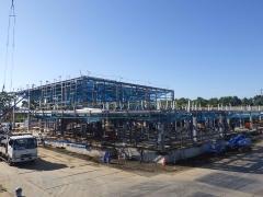 写真：鉄骨建方工事2