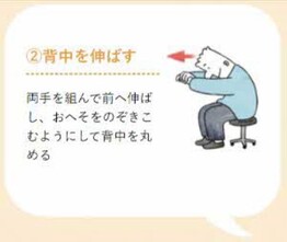 イラスト：背中を伸ばす