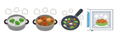 イラスト：野菜をたくさん取る工夫
