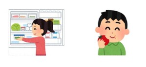イラスト：手軽野菜や作り置きを常備