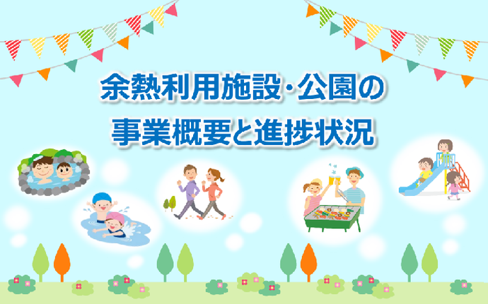 イラスト：余熱利用施設・公園の事業概要と進捗状況
