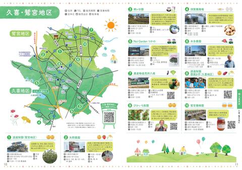 チラシの写真：久喜市農産物直売所ガイドマップ　久喜・鷲宮地区