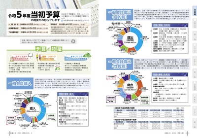 チラシの写真：令和5年度当初予算の概要をお知らせします