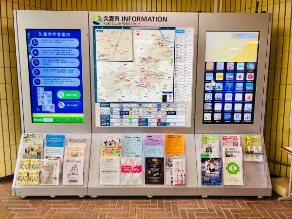 写真：、広告付庁舎地図案内板