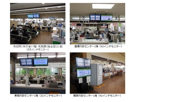 写真：モニターを設置している4か所