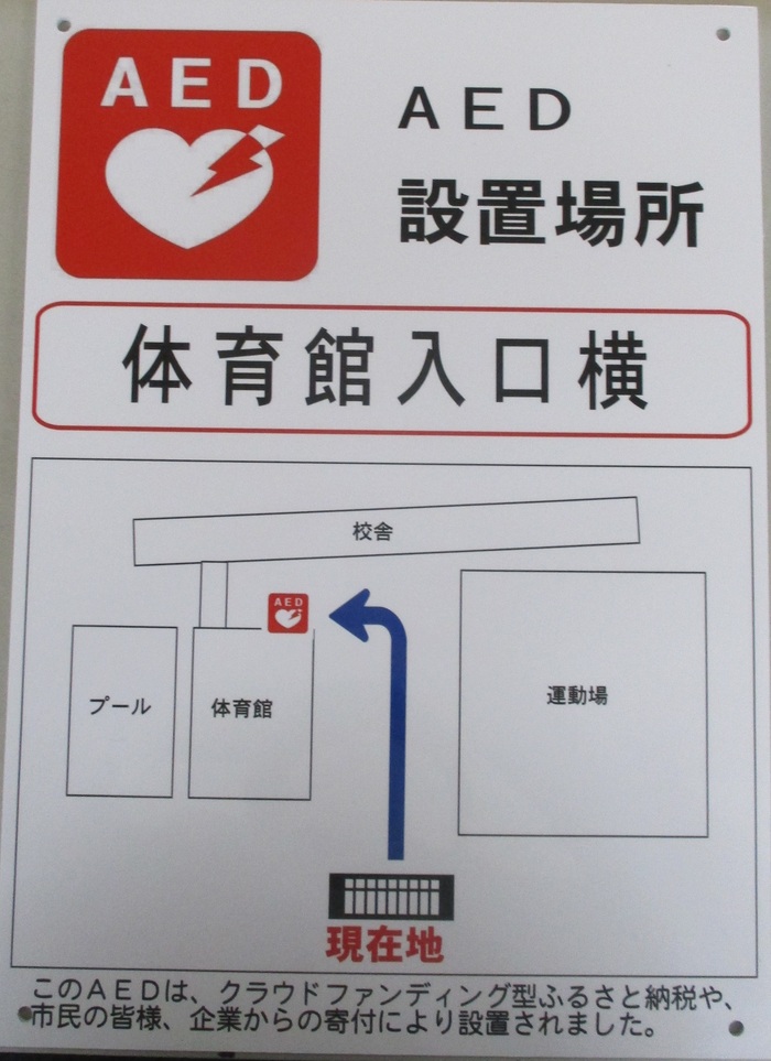 AED設置場所を示す案内図