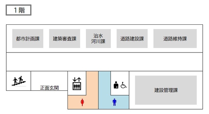 フロア図：第二庁舎1階