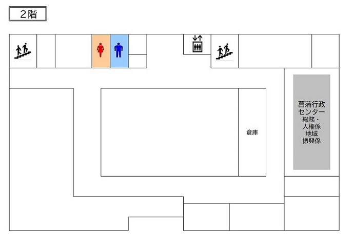 フロア図：菖蒲行政センター2階