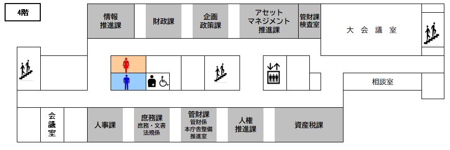 フロア図:本庁舎4階