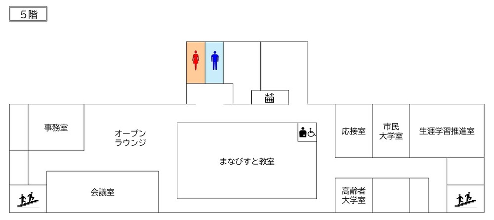 フロア図:鷲宮行政センター5階