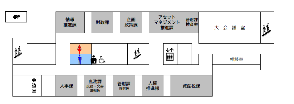 フロア図:本庁舎4階