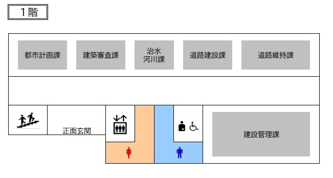 フロア図:第二庁舎1階