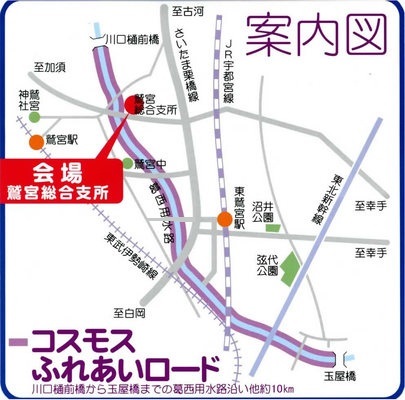 地図：コスモスふれあいロード案内図