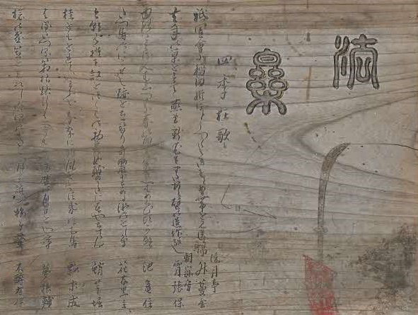 写真:狂歌奉納額の冒頭部分