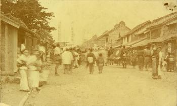 画像：明治後期の栗橋の街並み