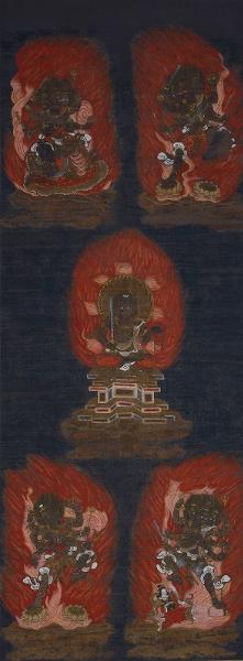 画像：絹本着色五大尊像