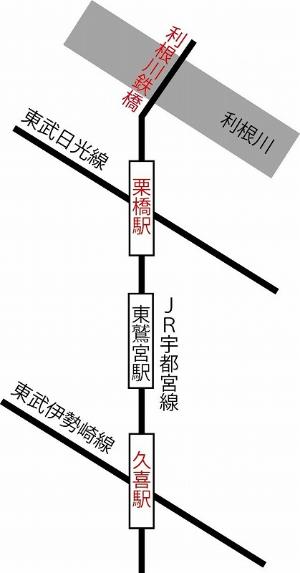 地図：栗橋駅位置図