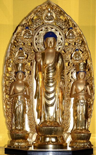 写真:善光寺式阿弥陀三尊
