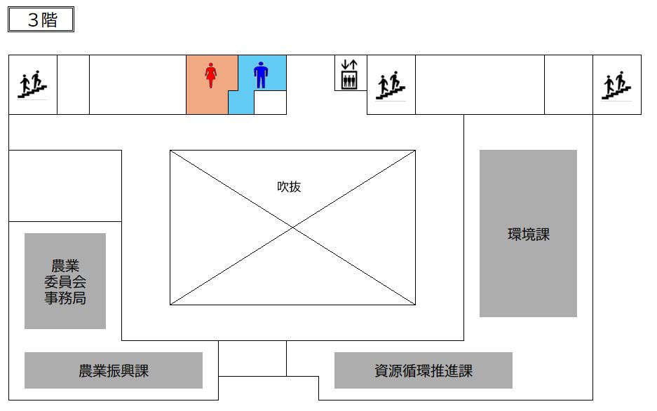 イラスト：菖蒲行政センターの3階フロア図