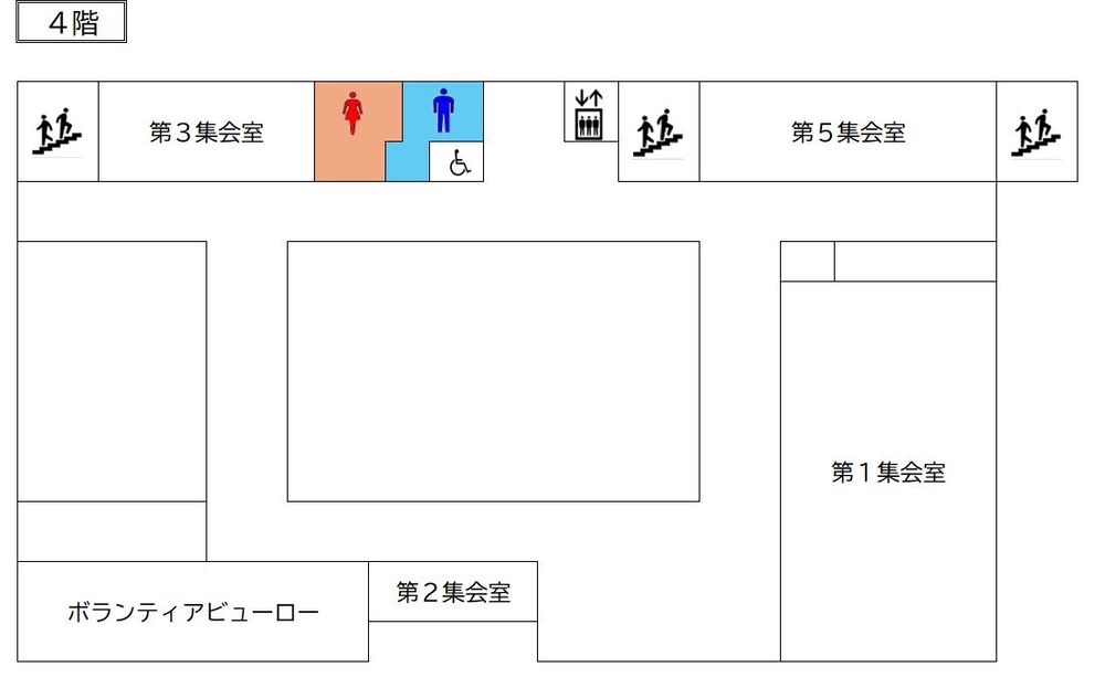 イラスト：菖蒲行政センターの4階フロア図