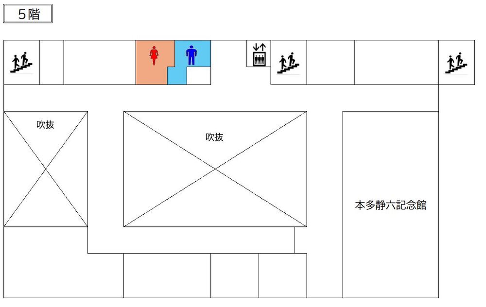 イラスト：菖蒲行政センターの5階フロア図