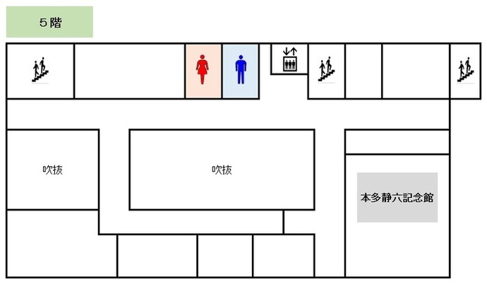 イラスト：菖蒲行政センターの5階フロア図
