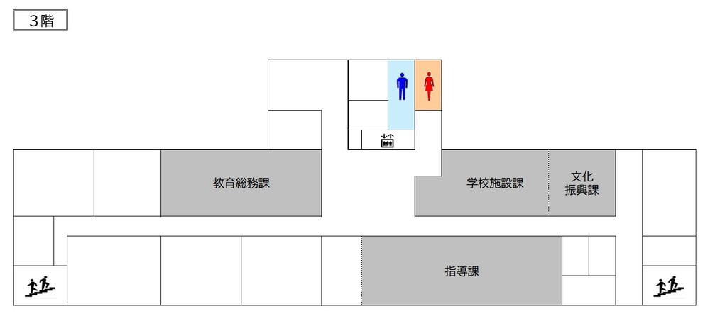 イラスト：鷲宮行政センター3階の案内図