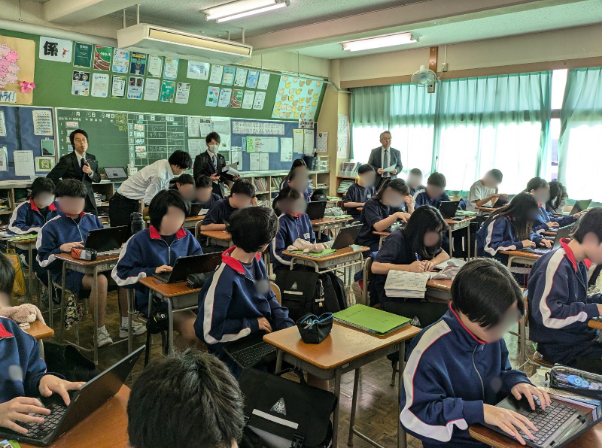 写真：授業参観の様子