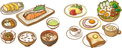 イラスト：食事