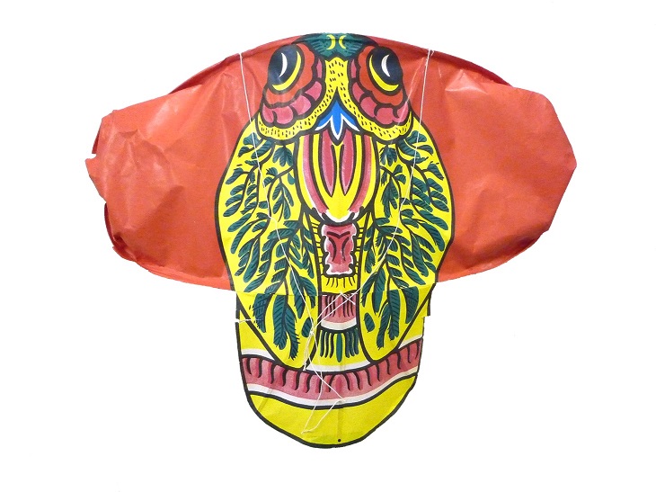 お正月の風物詩として子供たちが空に揚げて遊んでいました