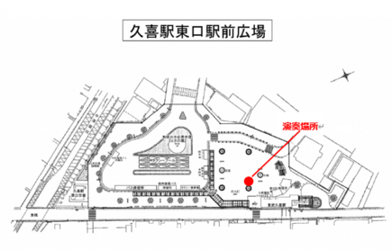画像：久喜駅東口駅前広場