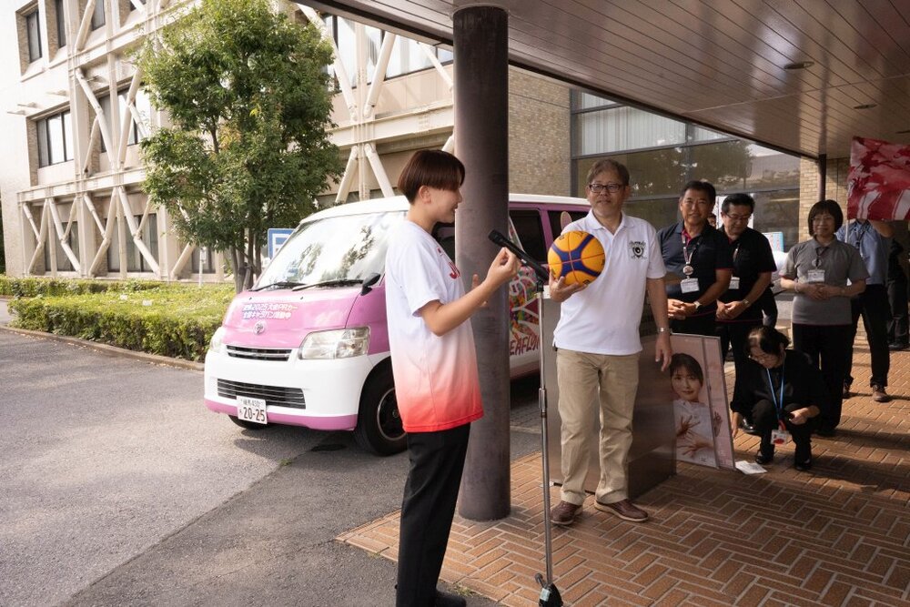 川島選手決意表明の写真