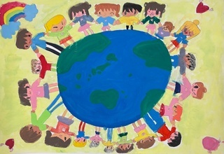 「ちきゅうのしあわせ」の絵画