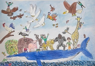 「平和をねがう目」の画像