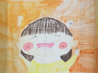 「心も歯もピッカピカ!!平和な歯みがき!」の画像