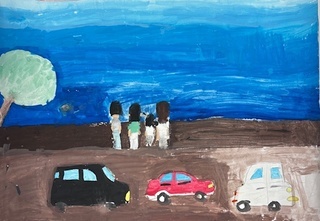 「とげつきょうから見下ろす魚たちの水広場」の画像