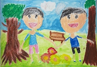 「平和な世界で みんななかよし」の画像