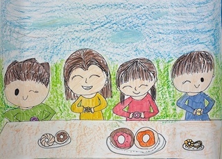 「家族みんなでドーナツ」の画像