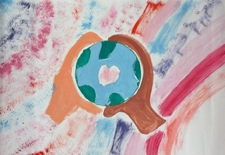 「世界みんなで心をつなぐ」の画像