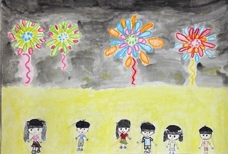 「みんなで見た花火」の画像