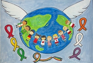 「世界のみんなと友達」の画像