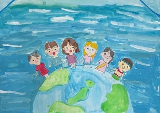 「世界のみんなと日本の私・ぼく」の画像