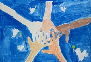 「みんなで平和を守ろう」の画像