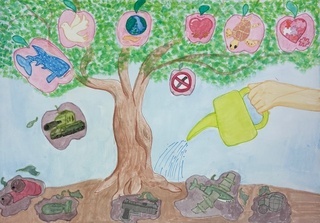 「未来へ実る平和の木」の画像