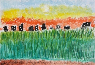 「平和な田んぼ」の画像