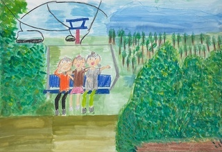 「姉妹で楽しくリフトにのったよ」の画像